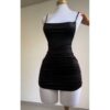 vestido transado empina bumbum drapeado (Eloa)